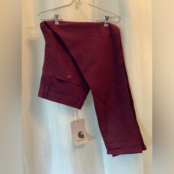 Carhartt WIP Heritage Work Chino Pant Bordeaux m 34x34 - Picture 2 of 13